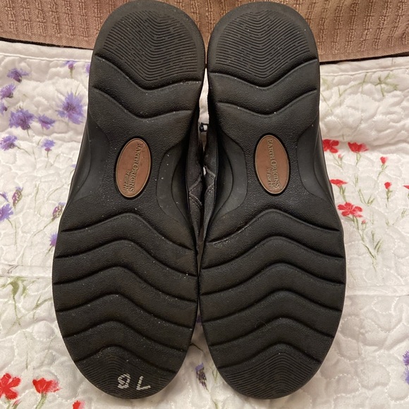 NWOT Earth Origins Crowley Gray Leather Suede Boots Fur Trim Women’s Size 7 Wide - Picture 10 of 13